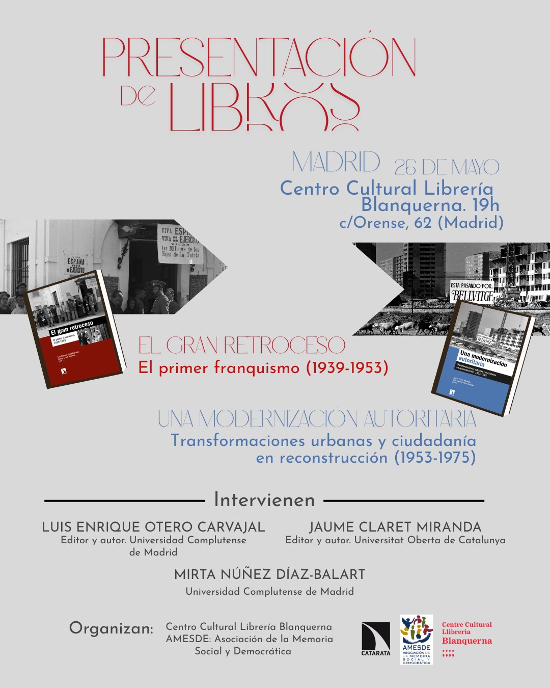 Anunciamos nueva presentación de las últimas obras en Madrid.